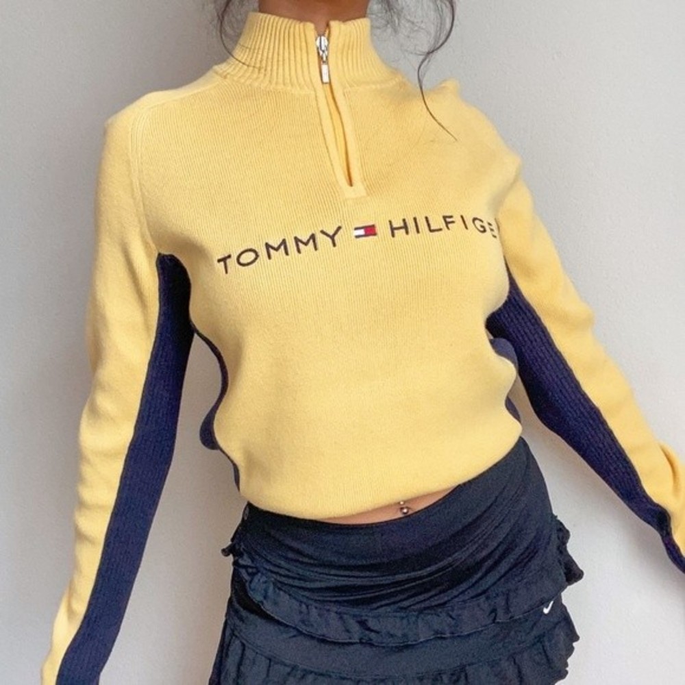 Tommy Hilfiger yellow 1/4 zip up
